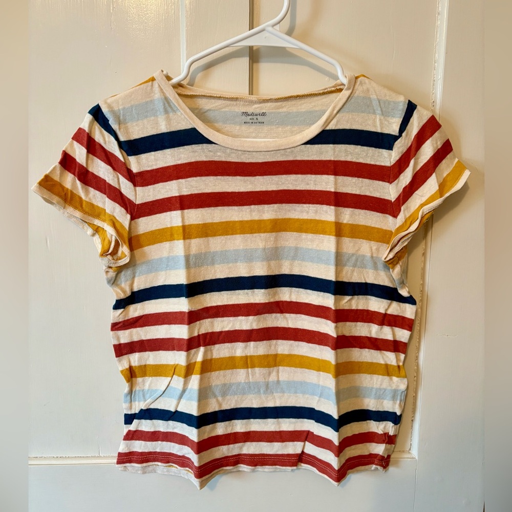 Madewell Striped Tee Shirt , Size Small